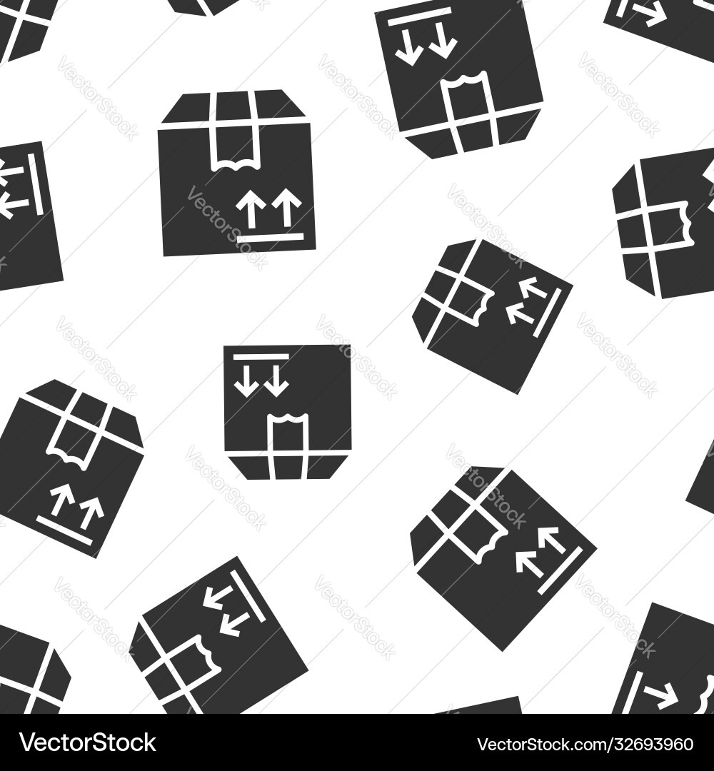 Shipping box icon in flat style container Vector Image