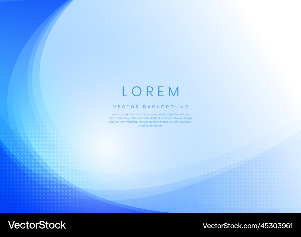 Abstract soft blue curved overlapping on white Vector Image