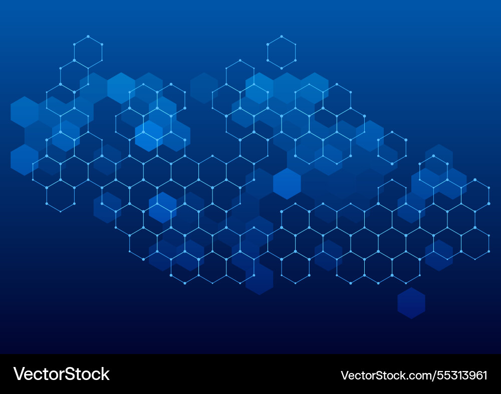 Abstrakter Hintergrund mit hexagonalem Gitterdesign vektorbild