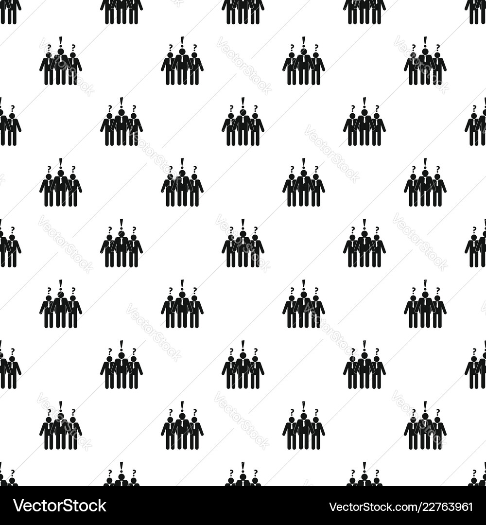 Asking teamwork pattern seamless Vector Image