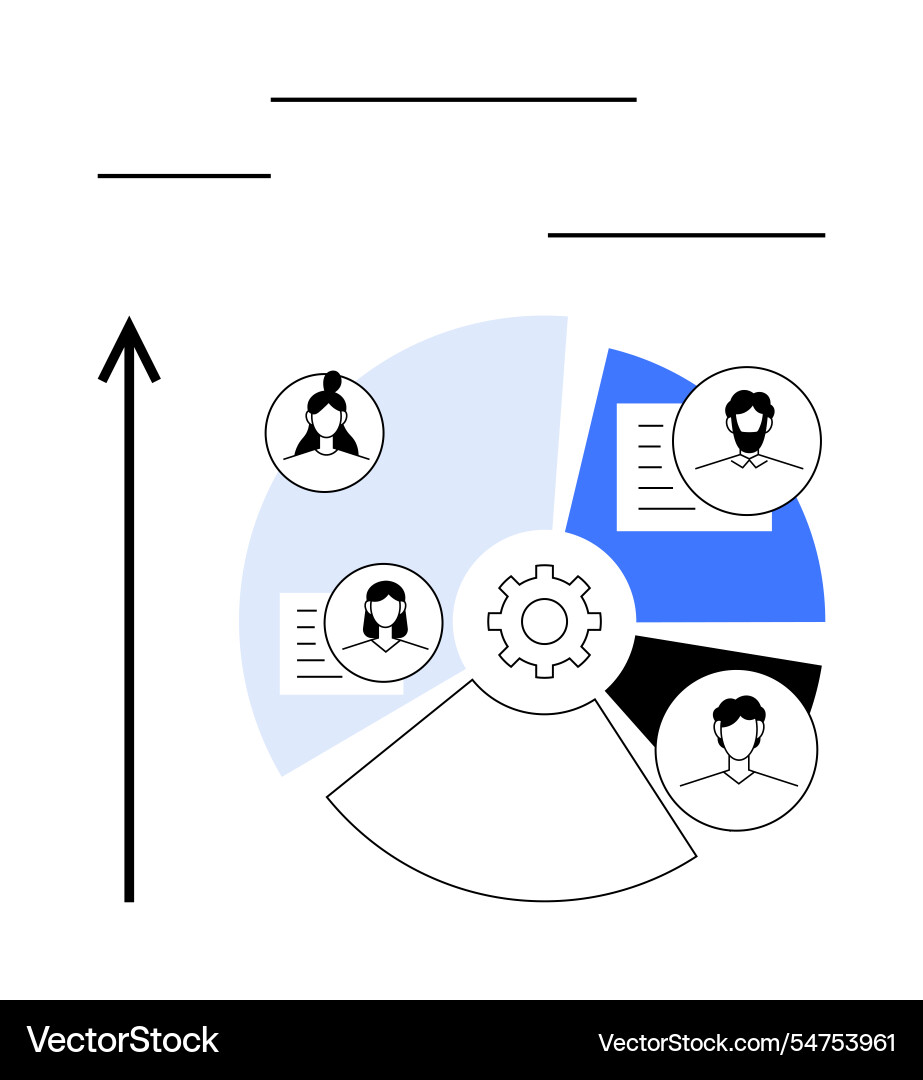 Collaborative workflow and team dynamics Collaborative workflow and team dynamics vector image