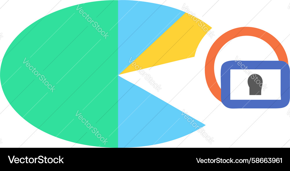 Data security protected insights icon design Vector Image