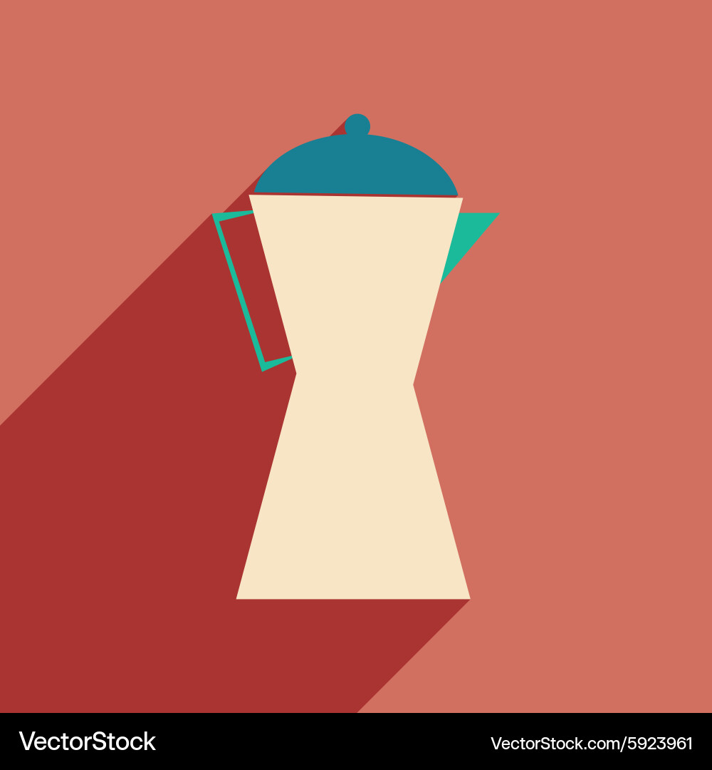 Flat with shadow icon and mobile application vector image
