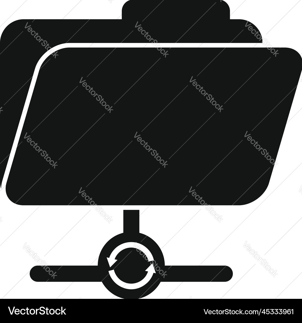 Folder storage icon simple data backup Folder storage icon simple data backup vector image
