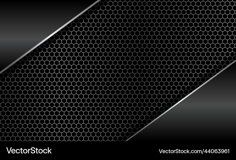 Hexagon Muster Hintergrund mit Silber und schwarz c Hexagon Muster Hintergrund mit Silber und schwarz c vektorbild