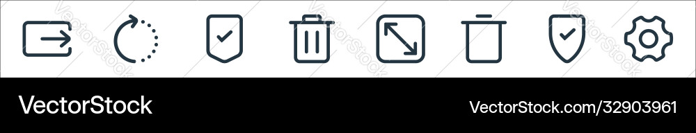 Interface line icons linear set quality Interface line icons linear set quality vector image