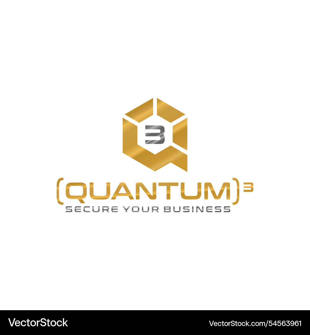 Letter q hexagonal logo design Royalty Free Vector Image