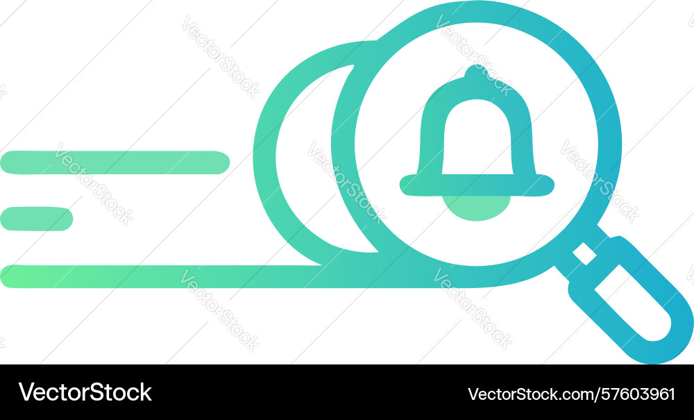 Quick search notification alert icon design vector image