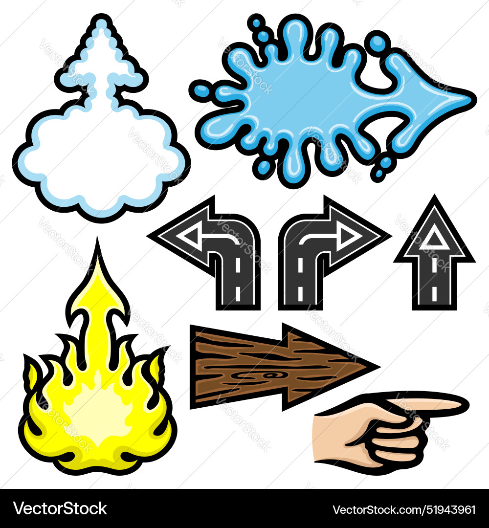 Set of pointers and arrows vector image