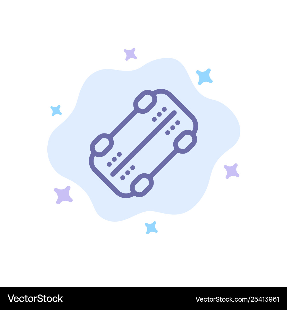 Skate skateboard sport blue icon on abstract Skate skateboard sport blue icon on abstract vector image