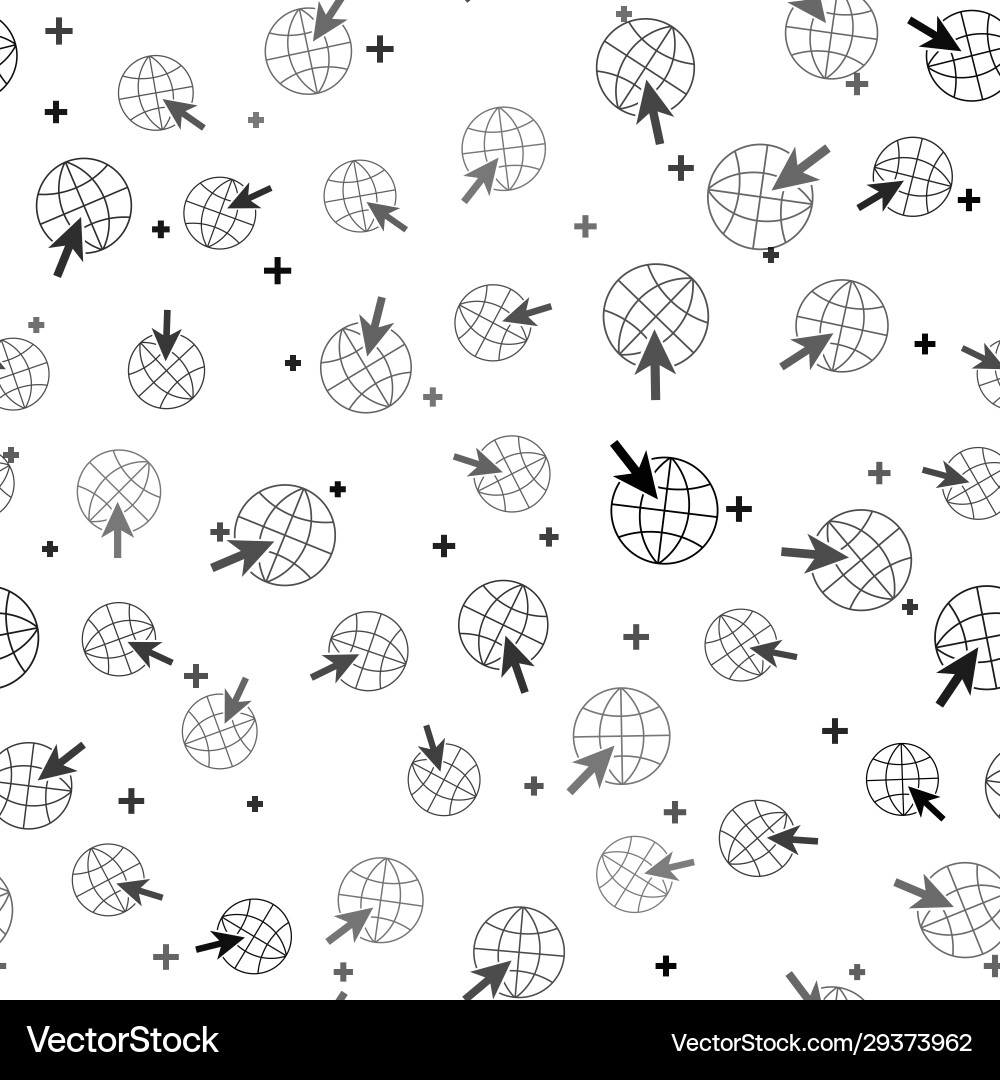 Black go to web icon isolated seamless pattern Black go to web icon isolated seamless pattern vector image