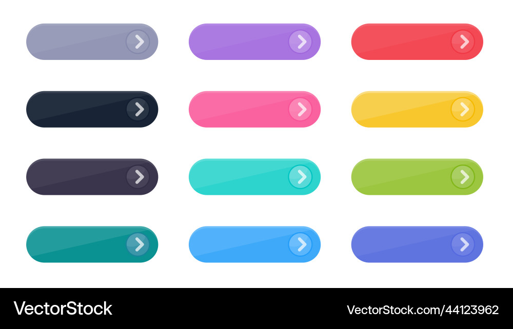Click button set simple website links isolated Click button set simple website links isolated vector image