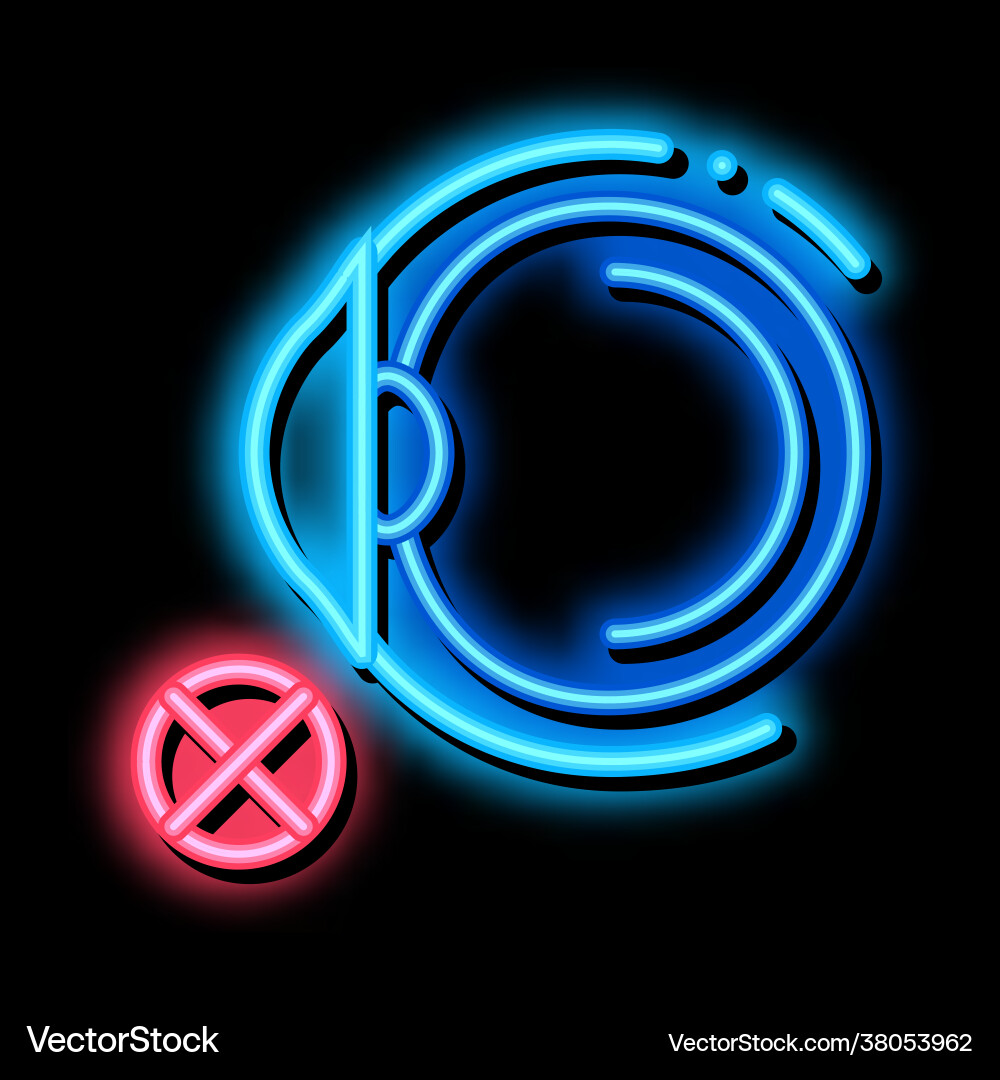 Eyeball glaucoma neon glow icon Eyeball glaucoma neon glow icon vektorbild