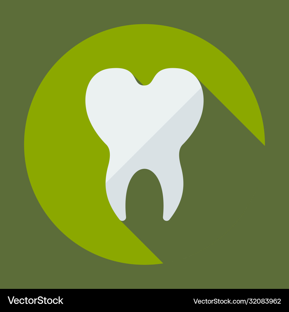 Flat modern design with shadow icons tooth Vector Image