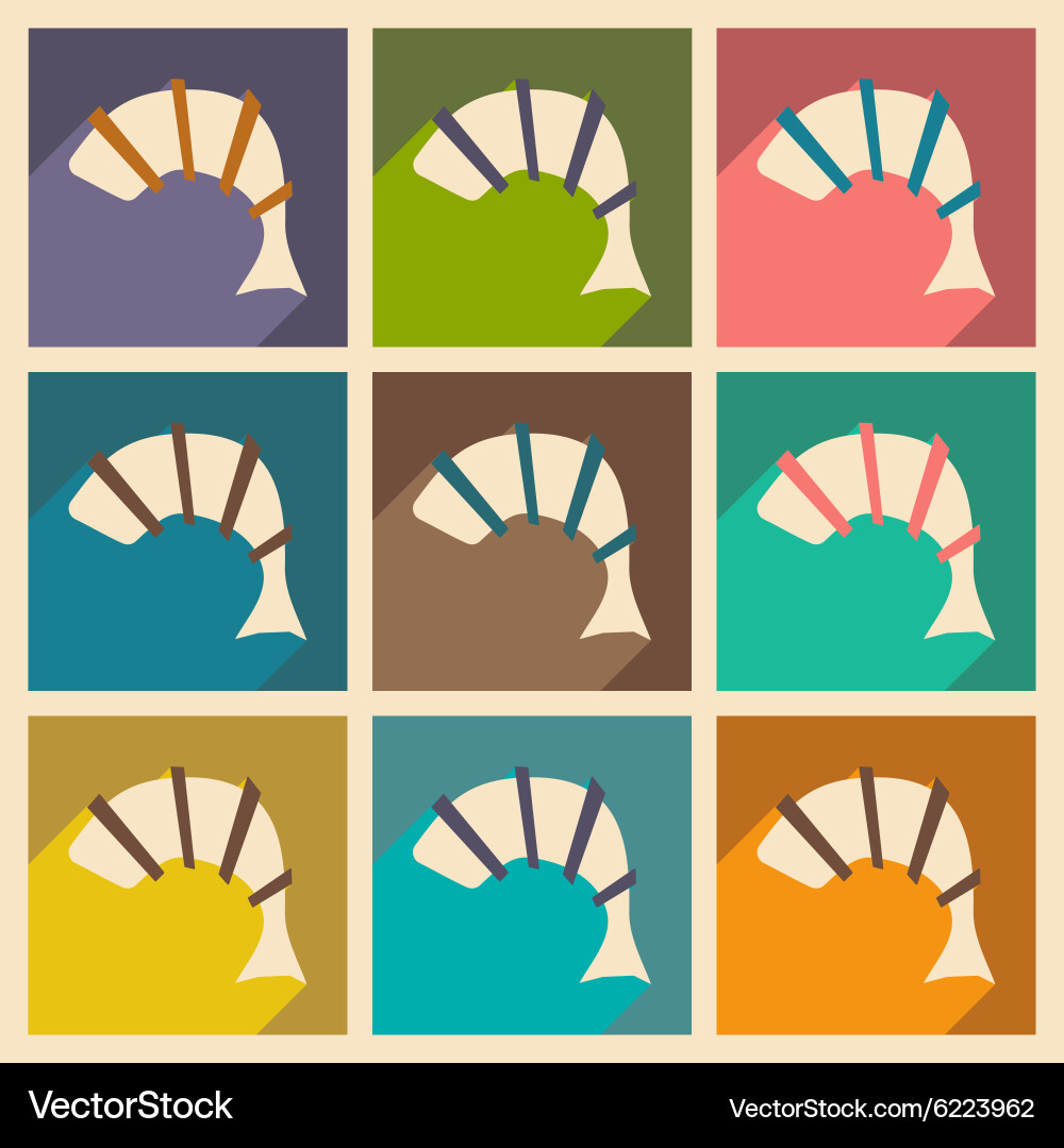 Flat with shadow concept and mobile application vector image