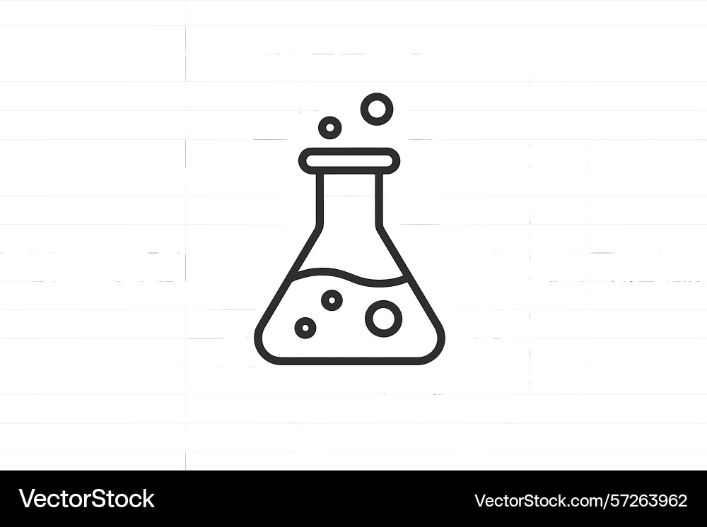 Glass laboratory flask with bubbles representing Glass laboratory flask with bubbles representing vector image