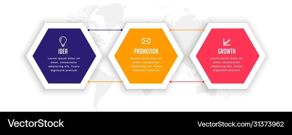 Hexagonal Infographic Options vector image