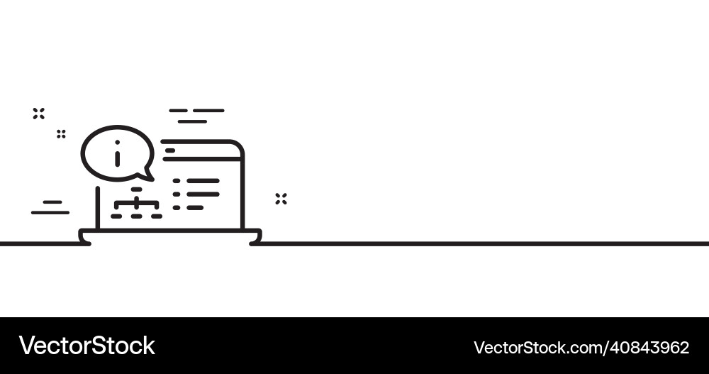Online documentation line icon technical vector image