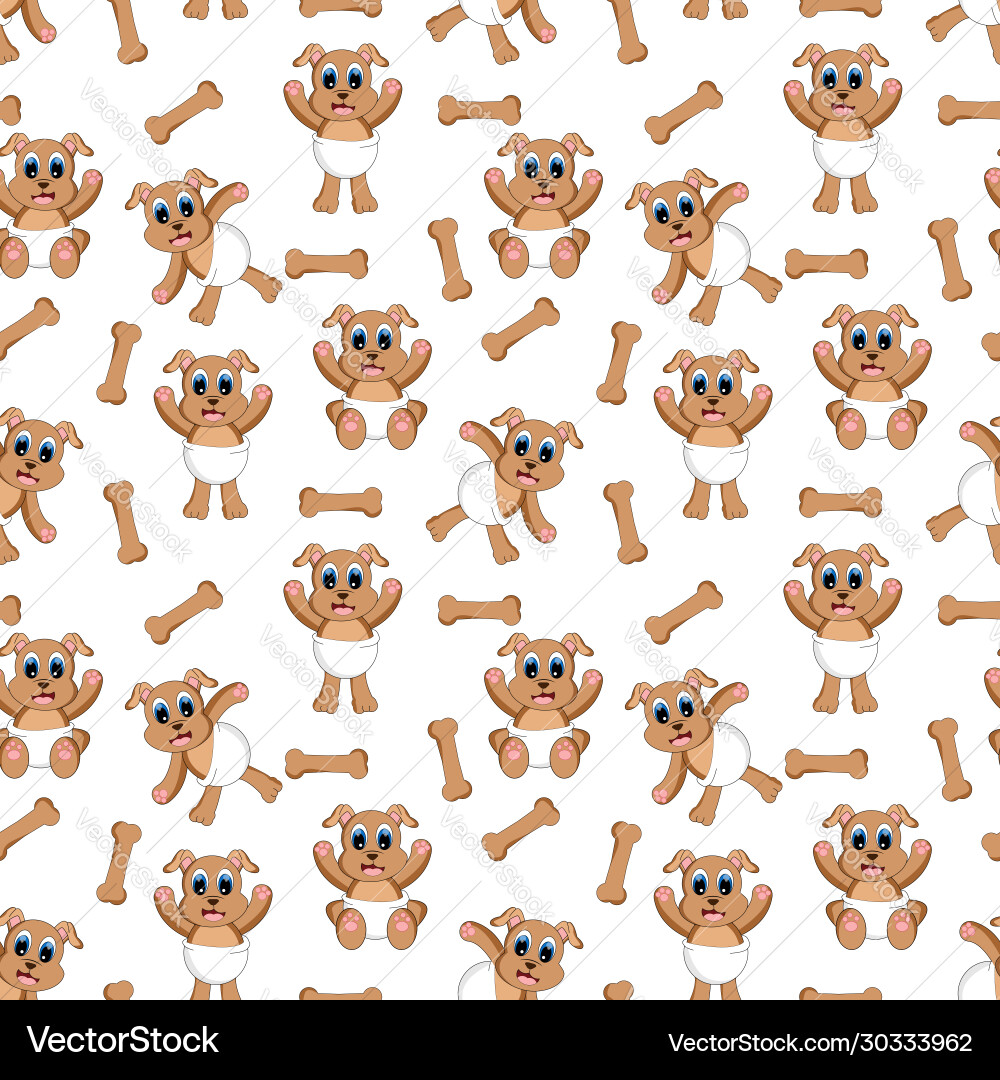 Puppy pattern Vector Image