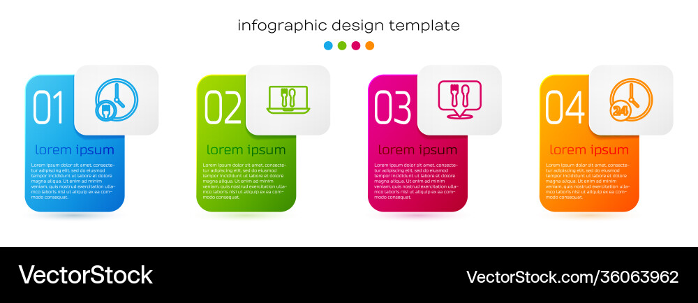 Set line round clock delivery online ordering Set line round clock delivery online ordering vector image