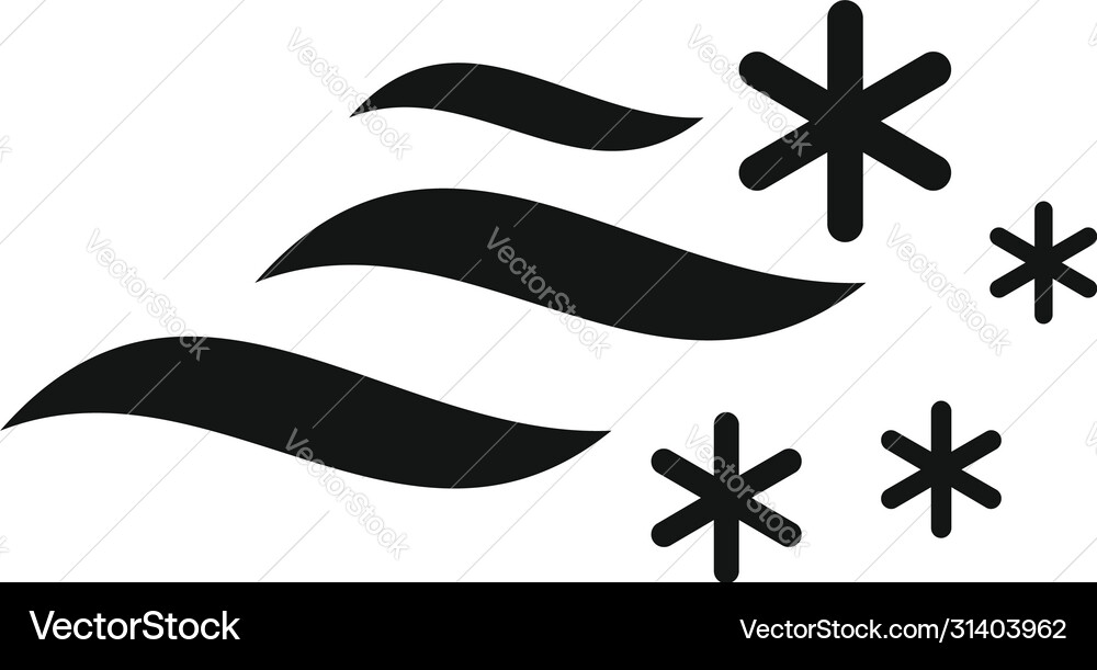 Snowflake blizzard icon simple style Snowflake blizzard icon simple style vector image