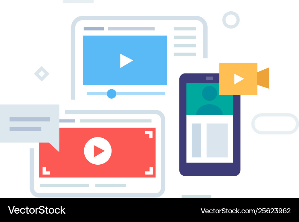 Streaming service broadcasting devices icon Streaming service broadcasting devices icon vector image
