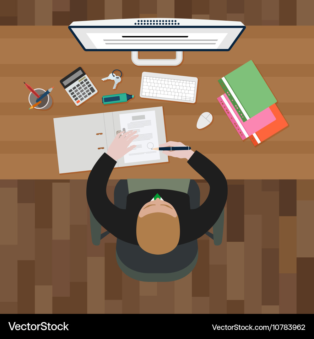 Working on computer vector image