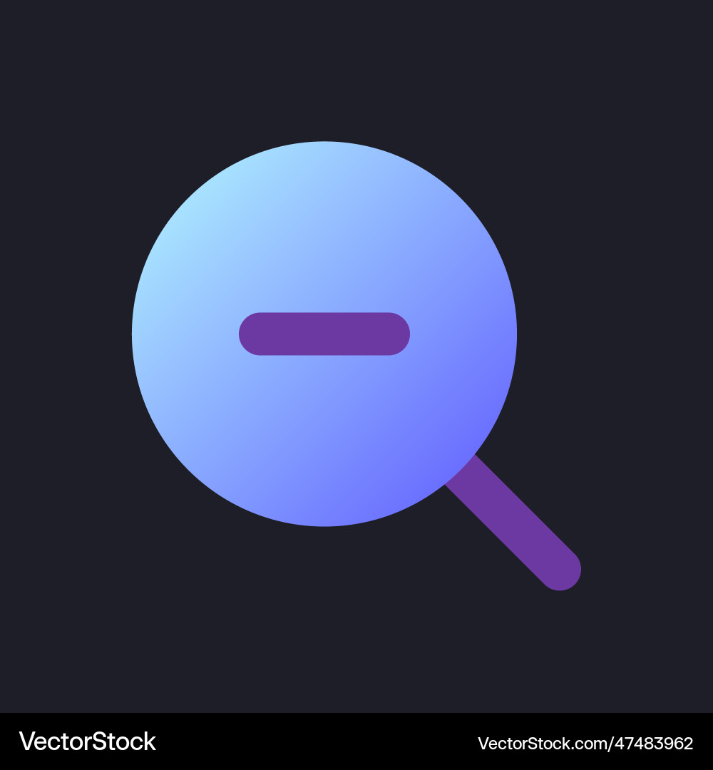 Zoom out transition flat gradient fill ui icon Zoom out transition flat gradient fill ui icon vector image