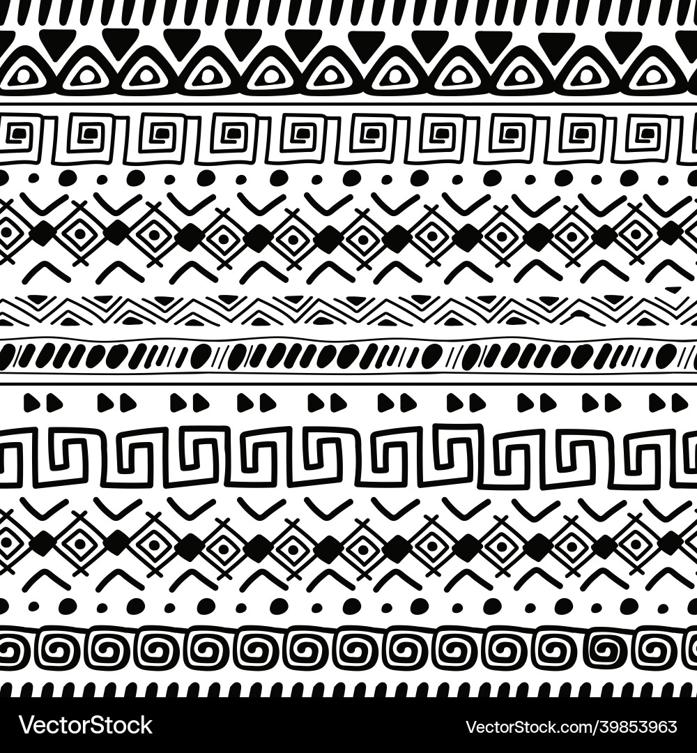 African decorative pattern tribal ornament tiki African decorative pattern tribal ornament tiki vector image