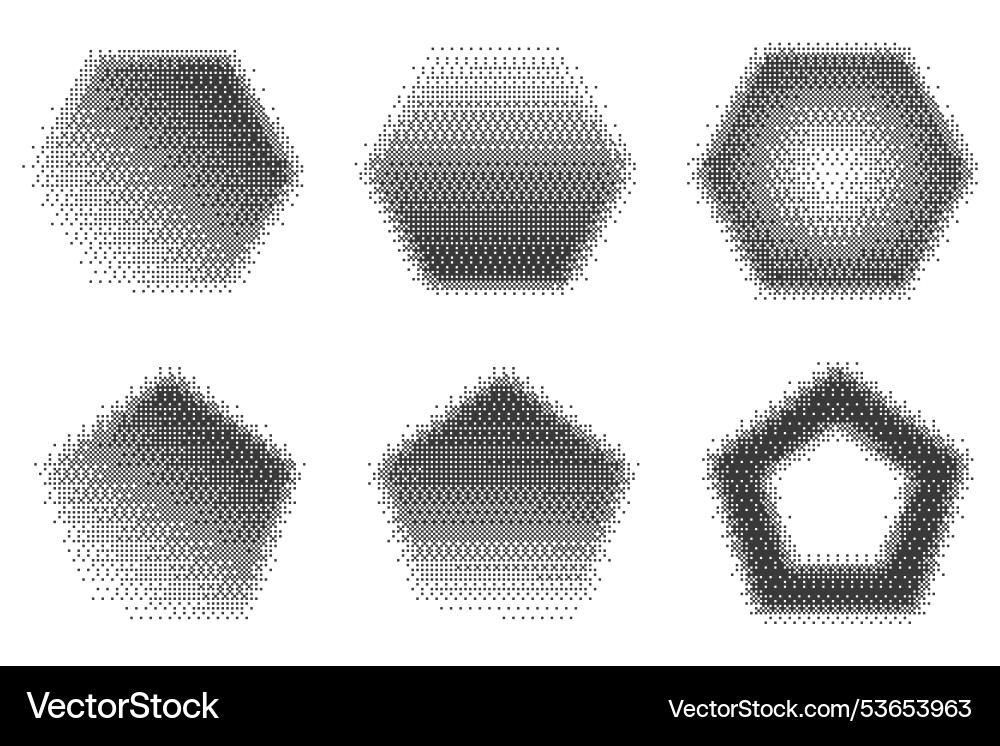 Bitmap pixel arcade game effect hexagon y2k Bitmap pixel arcade game effect hexagon y2k Vector Image