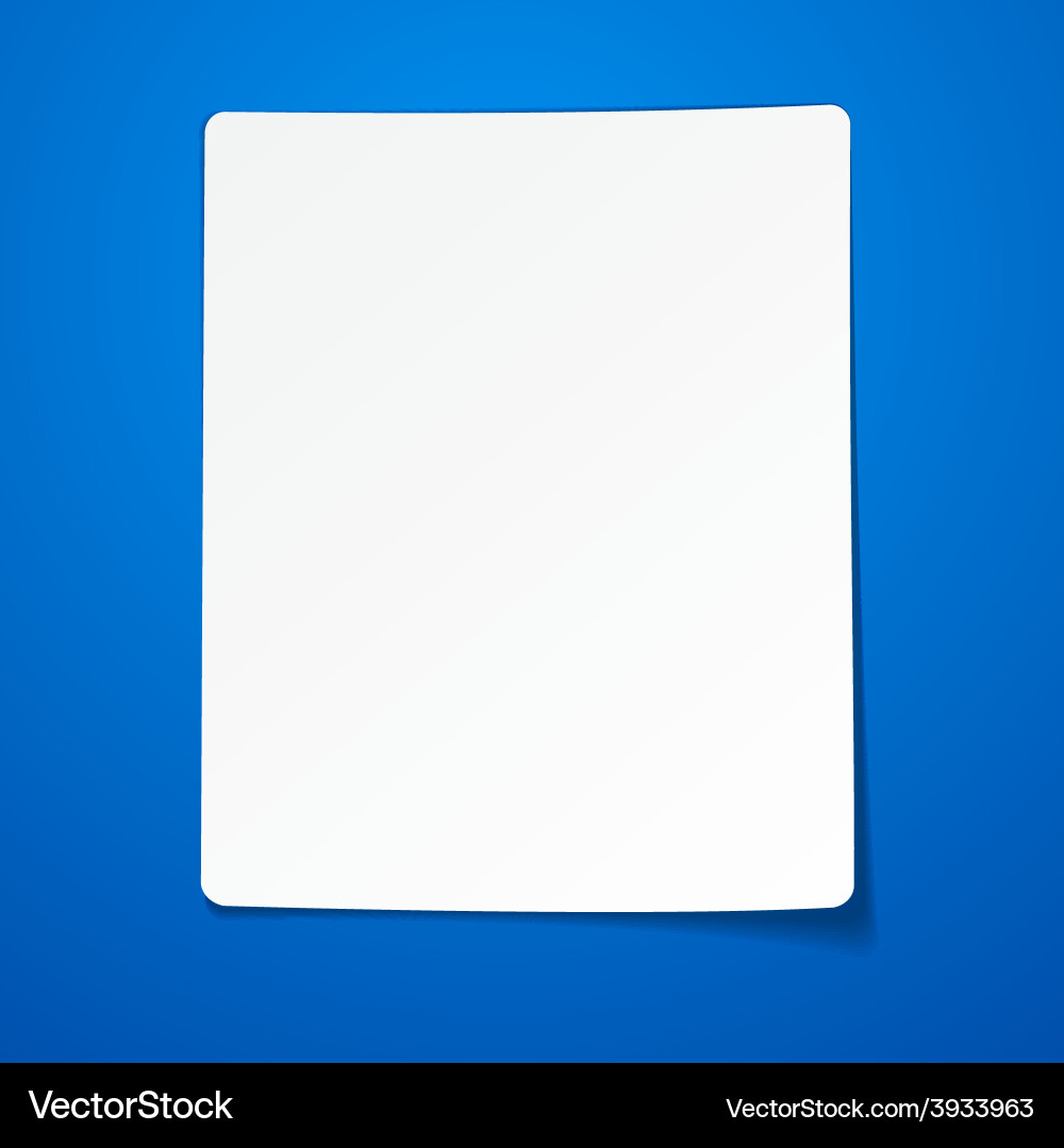 Blank paper sheet Royalty Free Vector Image - VectorStock