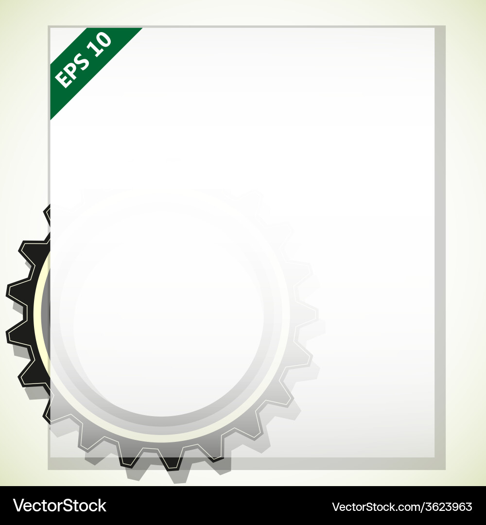 Frame for text with gears Vector Image