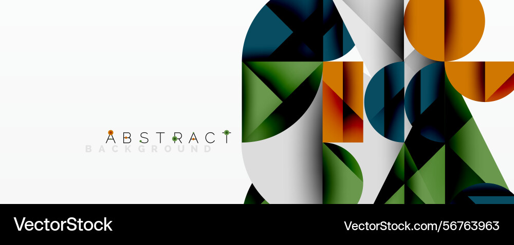 Geometric shapes overlap creating vibrant modern Vector Image