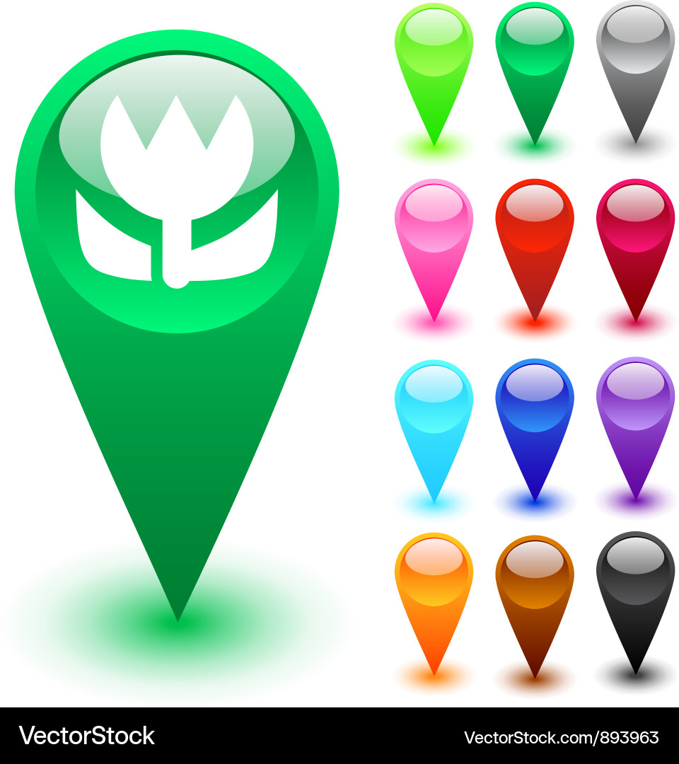 Macro button vector image