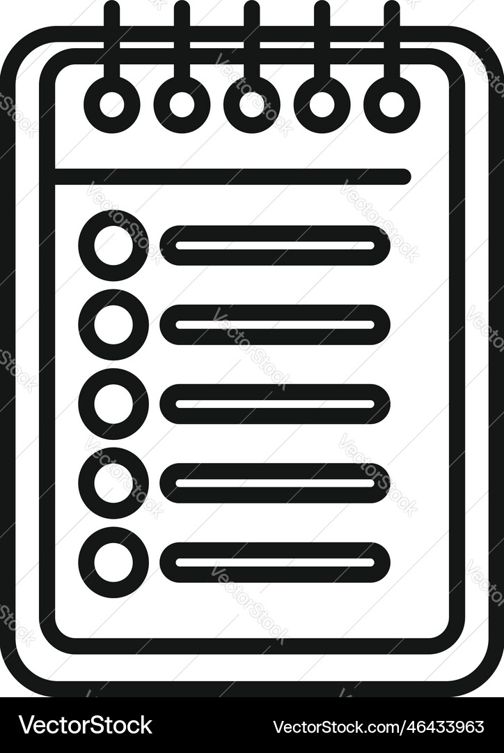 Notebook report icon outline business Notebook report icon outline business vector image