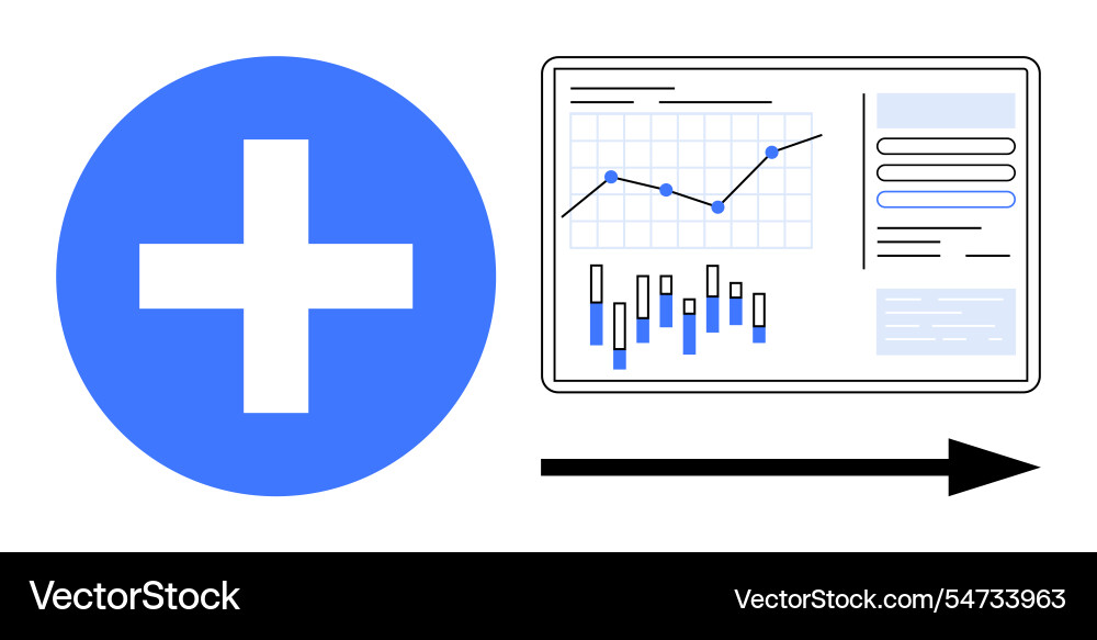 Positive progress in data analytics depicted Positive progress in data analytics depicted vector image