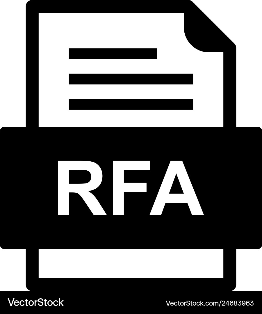 Rfa file document icon vector image
