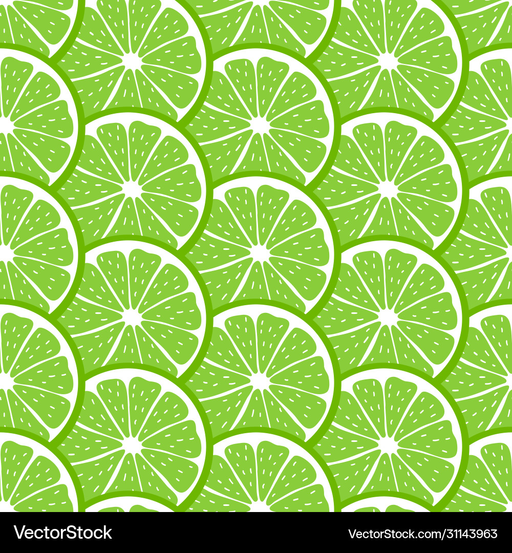Seamless pattern with sliced pieces lime Seamless pattern with sliced pieces lime Vector Image