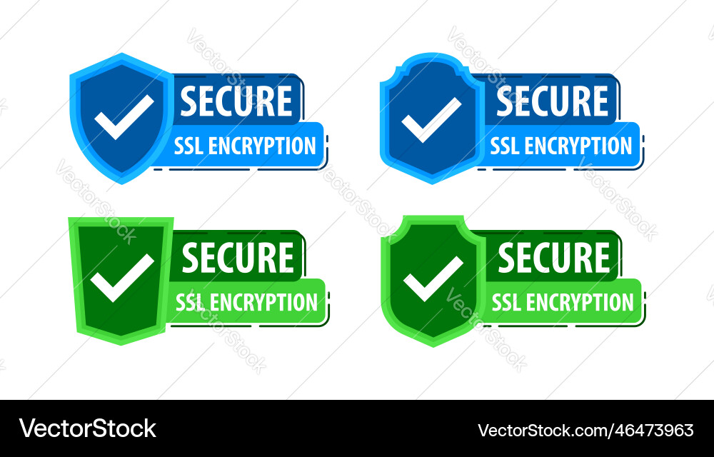 Secure connection ssl shield protected https Secure connection ssl shield protected https vector image
