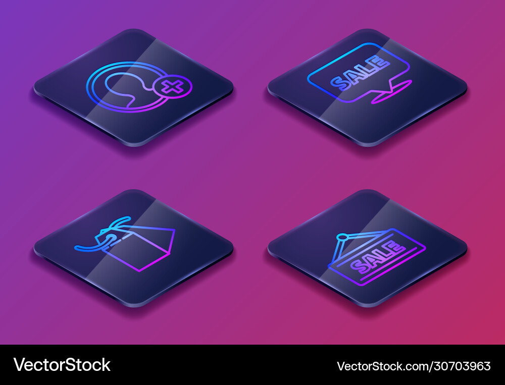 Set isometric line create account screen blank Set isometric line create account screen blank vector image