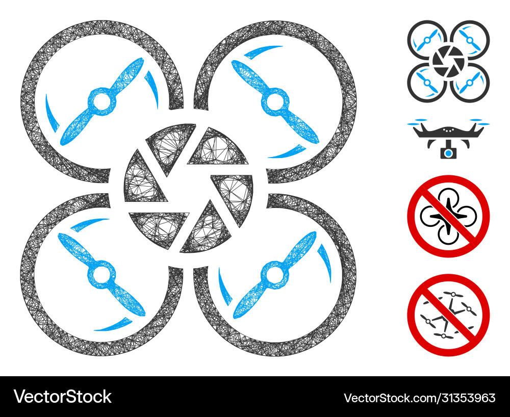Shutter drone web mesh Shutter drone web mesh Vector Image