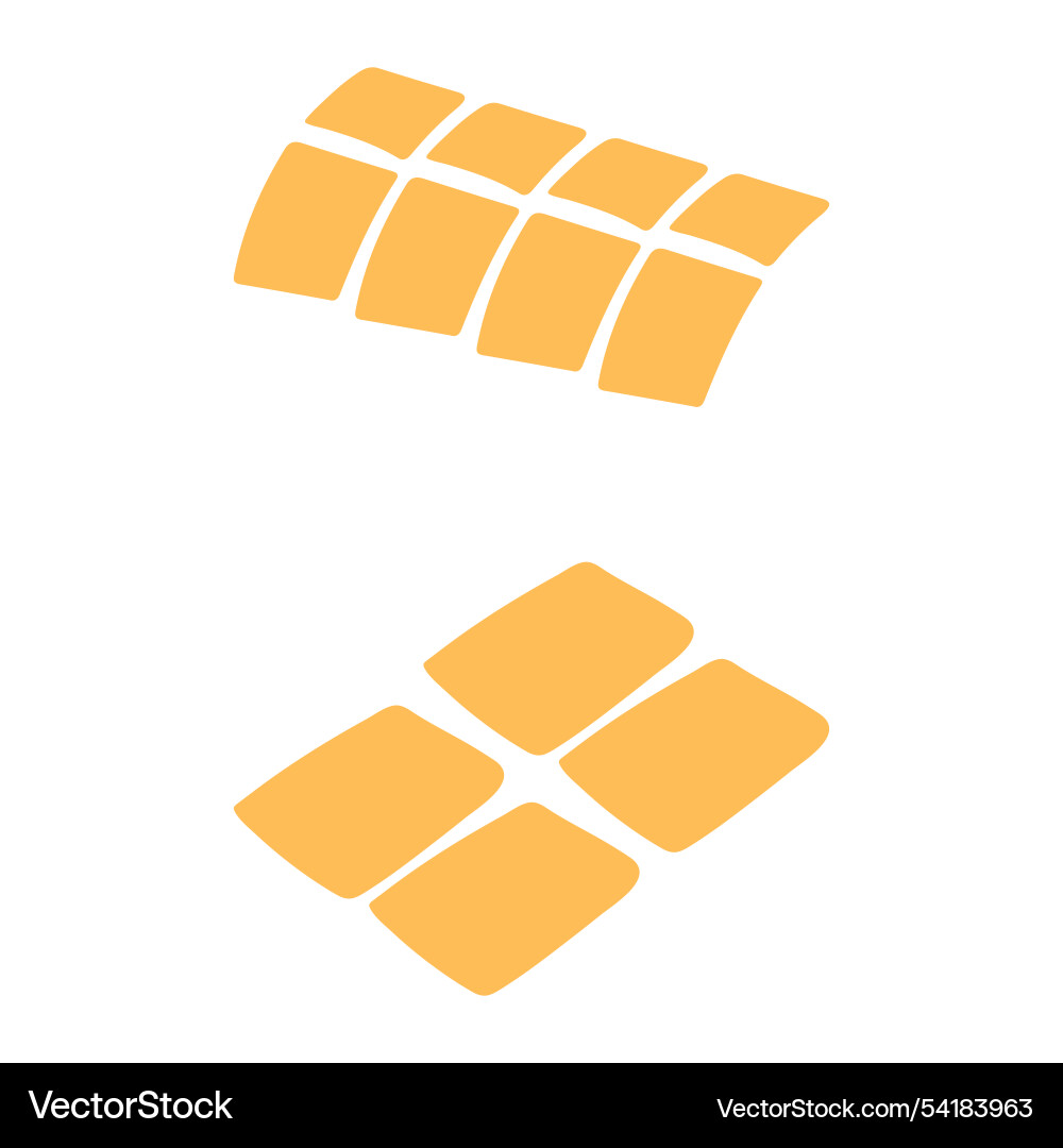 Simple slice tofu design set Vector Image