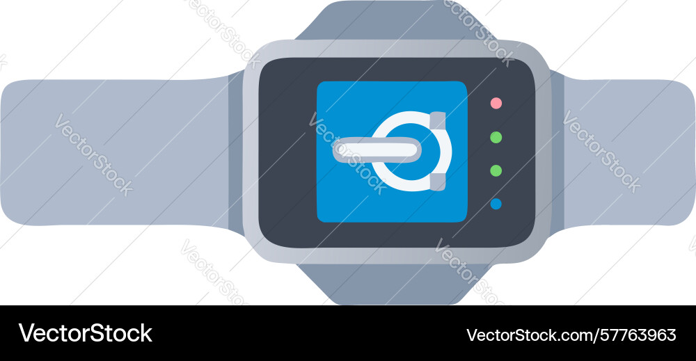 Smartwatch with power onoff icon device control Vector Image