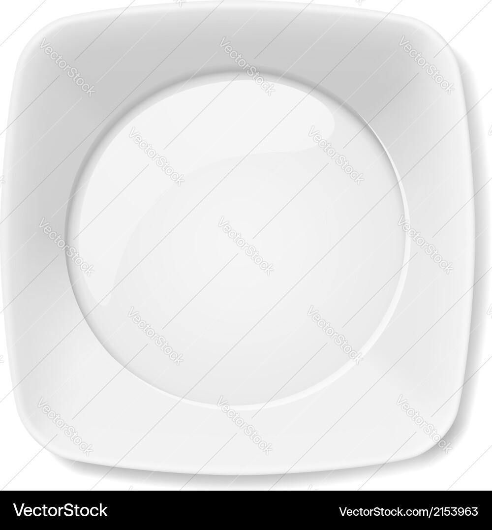 White plate Vector Image