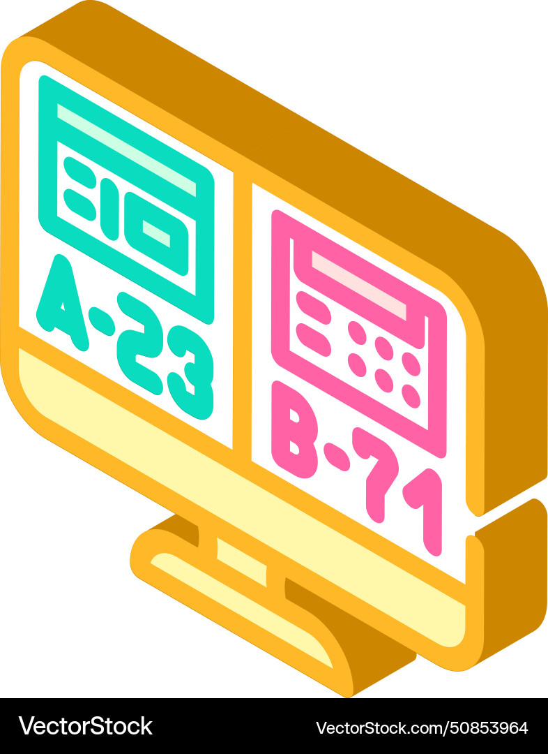Ab testing ux ui design isometric icon Ab testing ux ui design isometric icon vector image