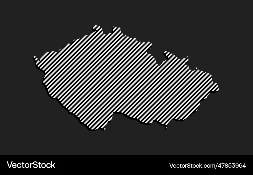 Abstract map czech parallel grey lines Abstract map czech parallel grey lines Vector Image