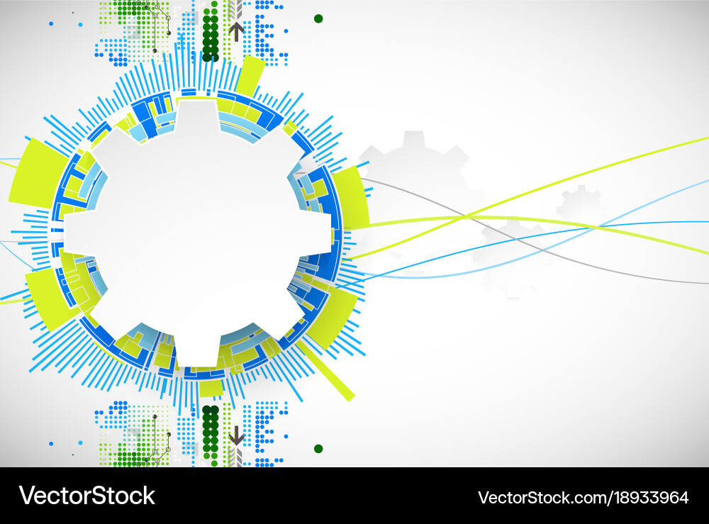 Abstract technological background with various vector image