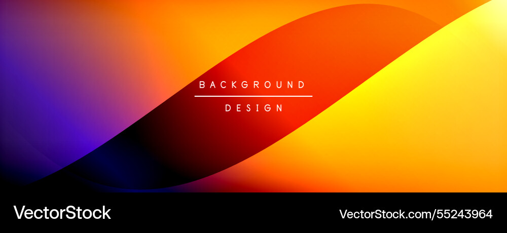 Bright rainbow style color gradient with curve Vector Image