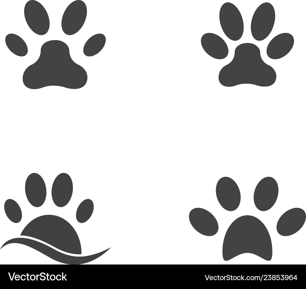 Cute Paw Print Icon vector image