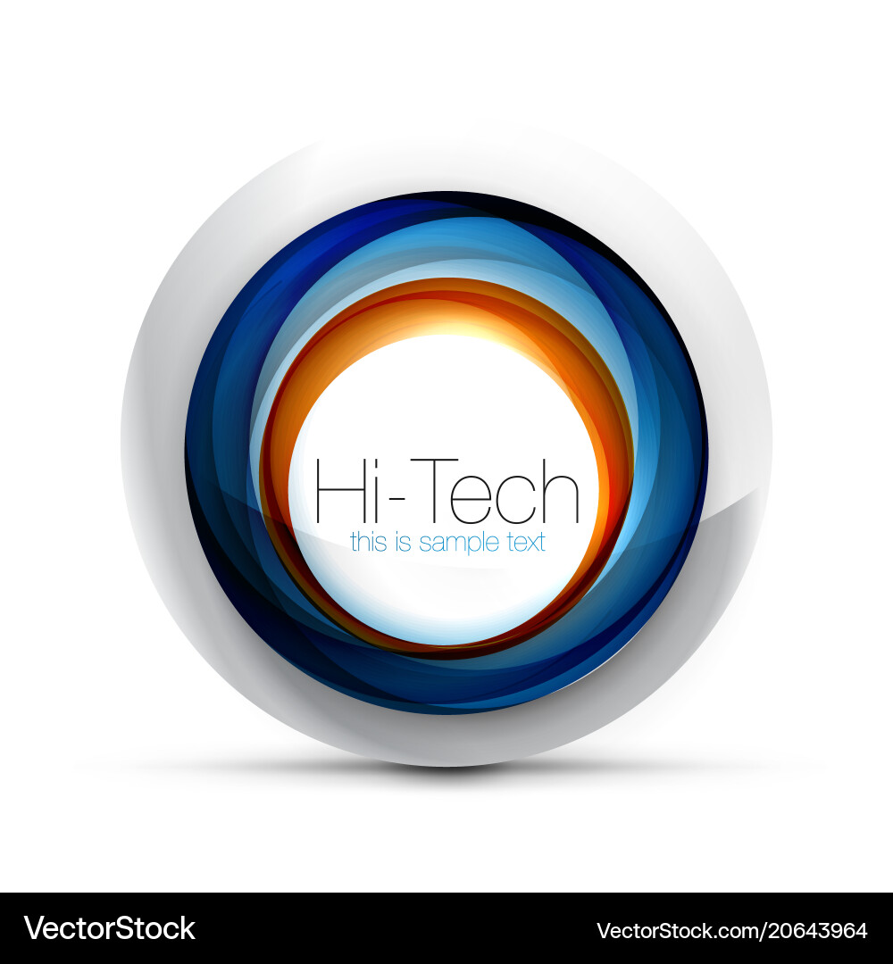 Digital techno sphere web banner button or icon Vector Image